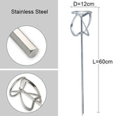 Heavy Duty - Epoxy / Concrete Mixer, Power Drill Mixer Attachment, Metal Paint Mud Mixer Heavy Duty Cement Mixer