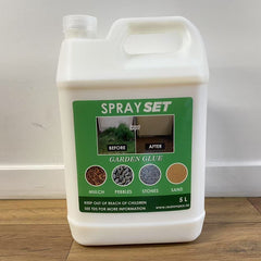 SpraySet Garden Glue Mulch Glue & Gravel Binder, Rock Glue for Landscaping, Pea Gravel & Bark, Strong Stabilizer & Stone Glue Adhesive