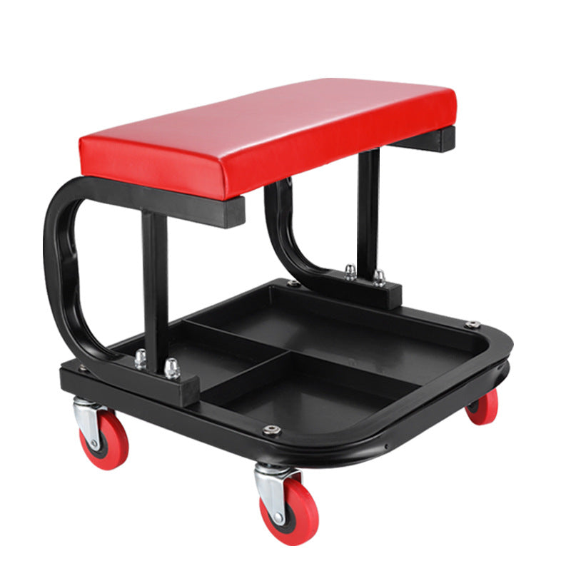 Premium Rolling Mechanics Stool with Built-in Tool Tray – Heavy Duty Garage Roller Seat