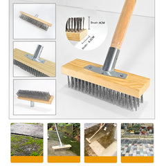Stainless Steel Wire Brush Head - Heavy Duty Broom
